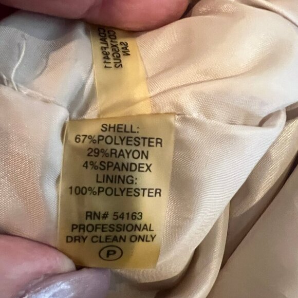 Calvin Klein Tan Dress, Cap Sleeve, Office or Church, Size 8 - Picture 9 of 9